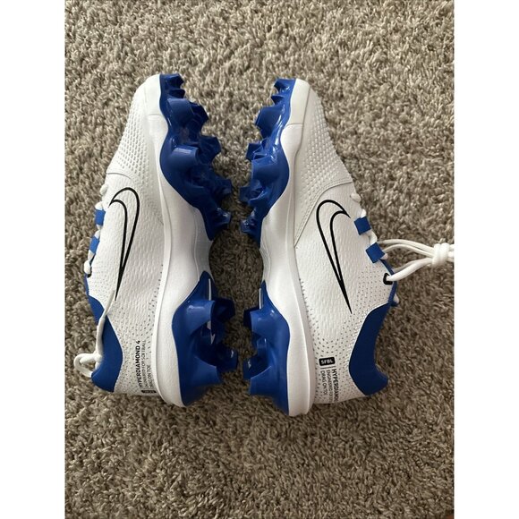 NWOB Nike Women Hyperdiamond 4 Pro MCS Softball Cleats Color: Royal/White Size 9 - Picture 11 of 11